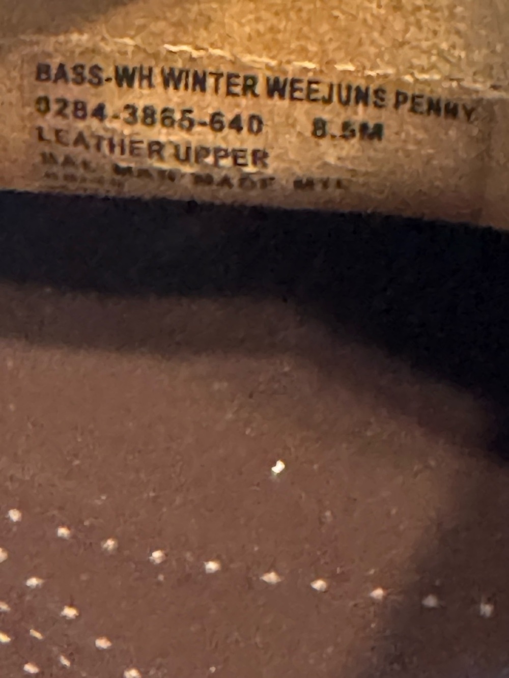 G.H. Bass weejuns WH Winter Penny size 8.5 unworn - Picture 9 of 9